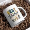Best Teacher Ever Printed Ceramic Coffee Mug 325ml | Teachers Day Appreciation Gift