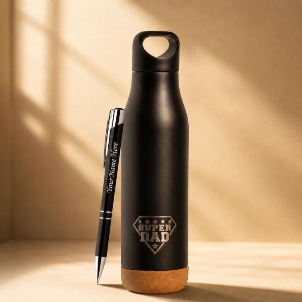 Super Dad Insulated Bottle with Personalized Pen